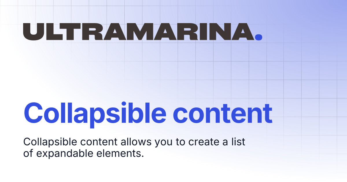 Collapsible content | Primavera